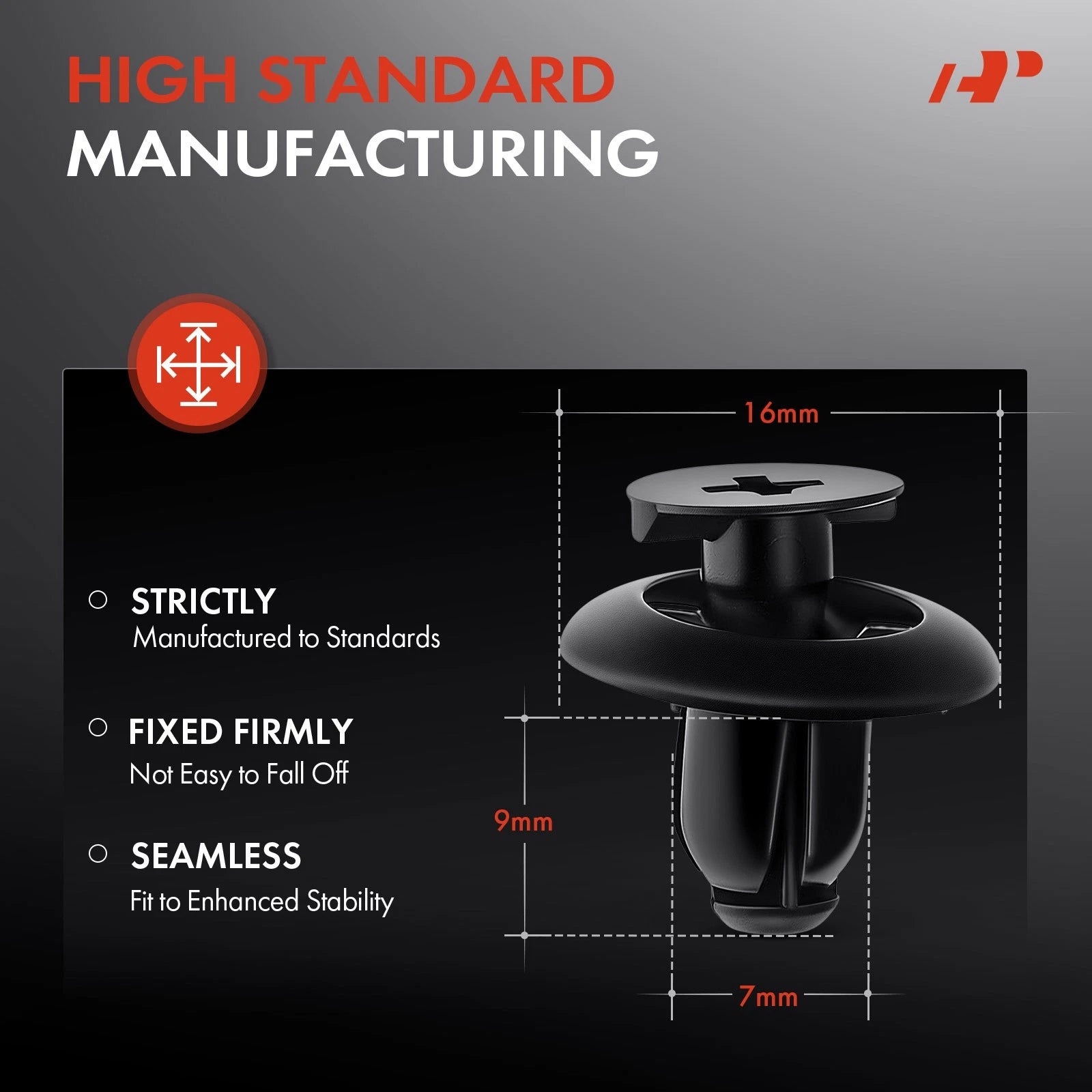 7mm Nylon Retainer Clips Screw-Type for Toyota Camry (2015–2024)