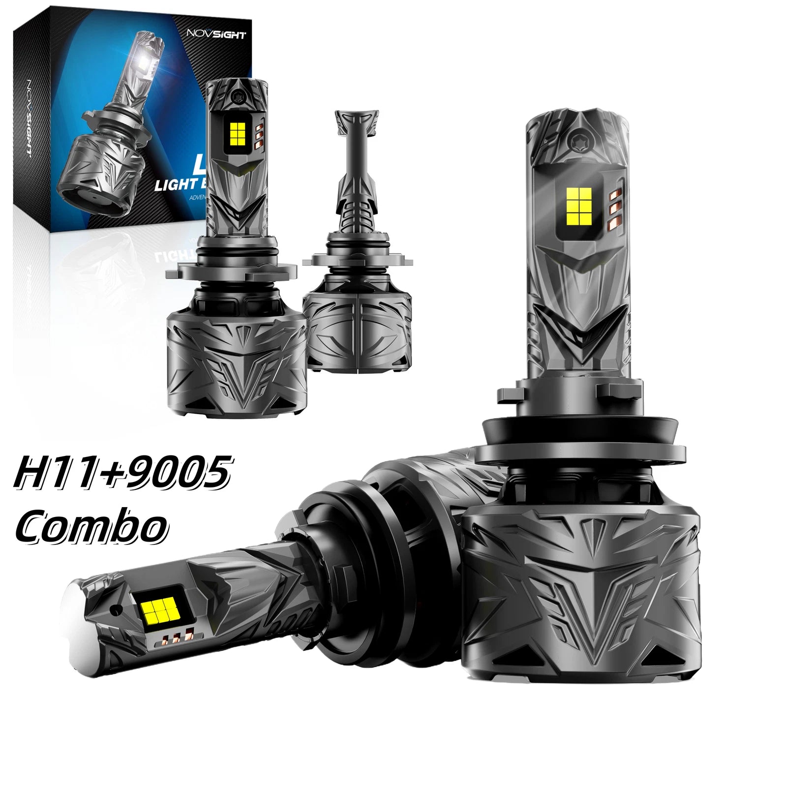 H11 9005 LED Headlight Bulbs Kit for High/Low Beam (6500K, 330000LM)