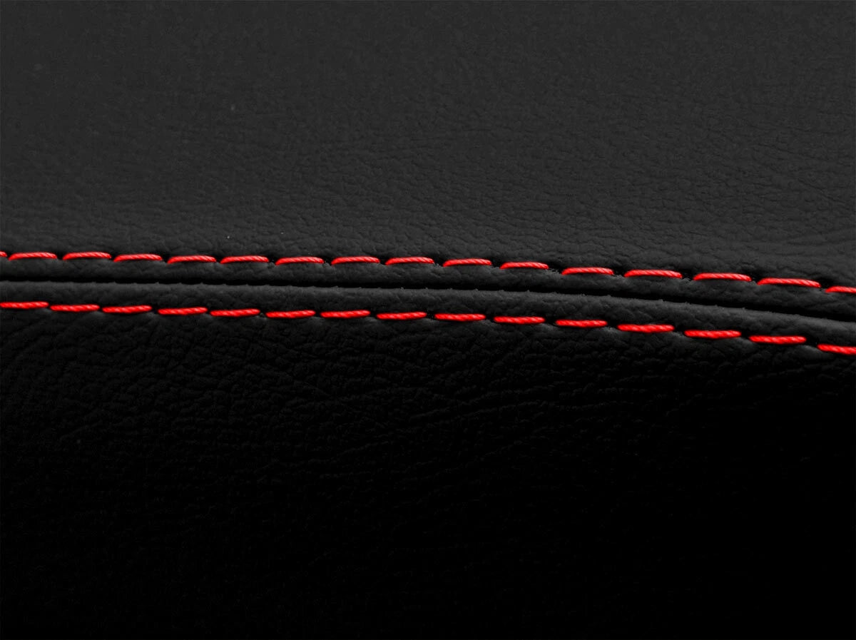 Leather Manual Shift Boot Cover for Acura RSX (2002–2006) Black Red Stitch