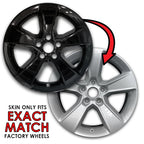Wheel Skins Gloss Black 17 Inch Replacement for Dodge Charger (2011–2014)