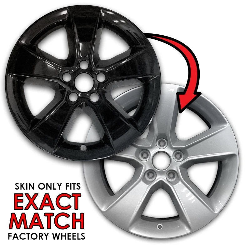 Wheel Skins Gloss Black 17 Inch Replacement for Dodge Charger (2011–2014)