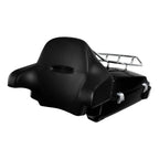 LED Chopped Trunk Backrest Rack for Harley Touring Road Glide (2014–2026)