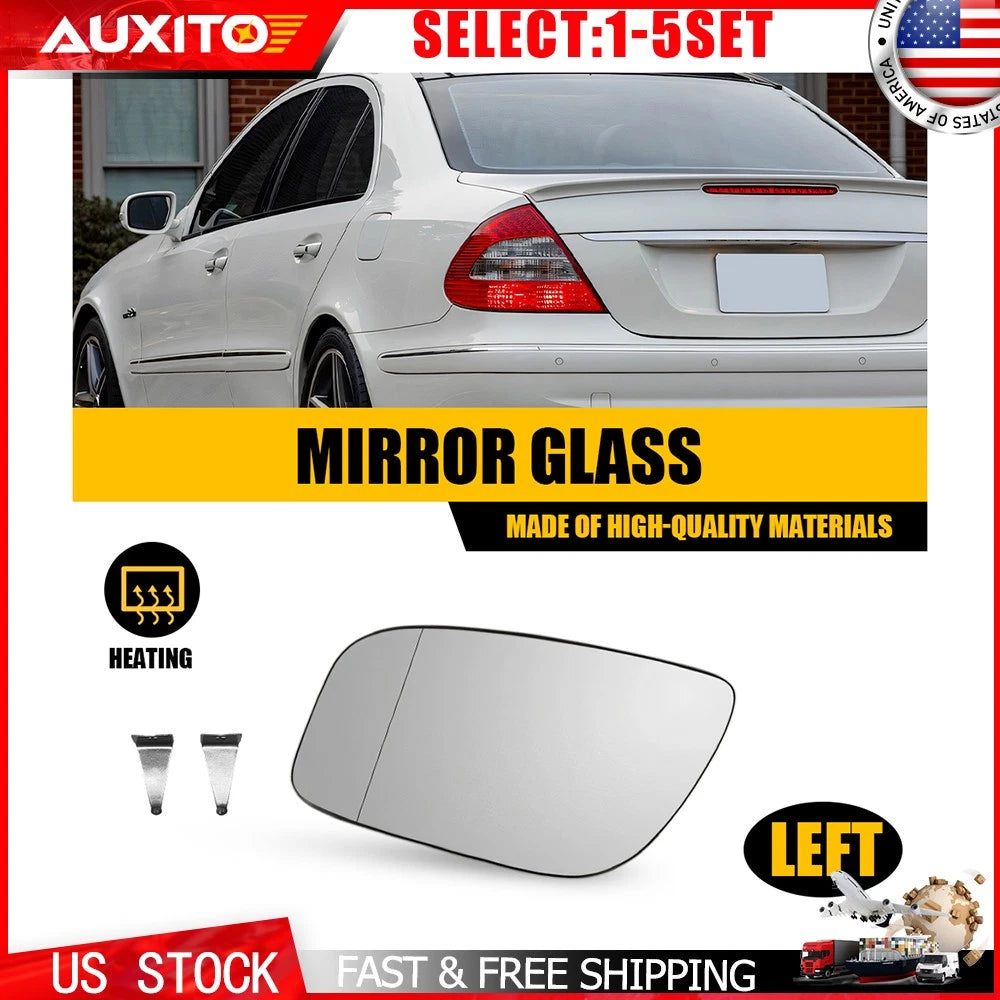 Heated Mirror Glass Left Side for Mercedes E280 E320 E350 (2007–2009) W211