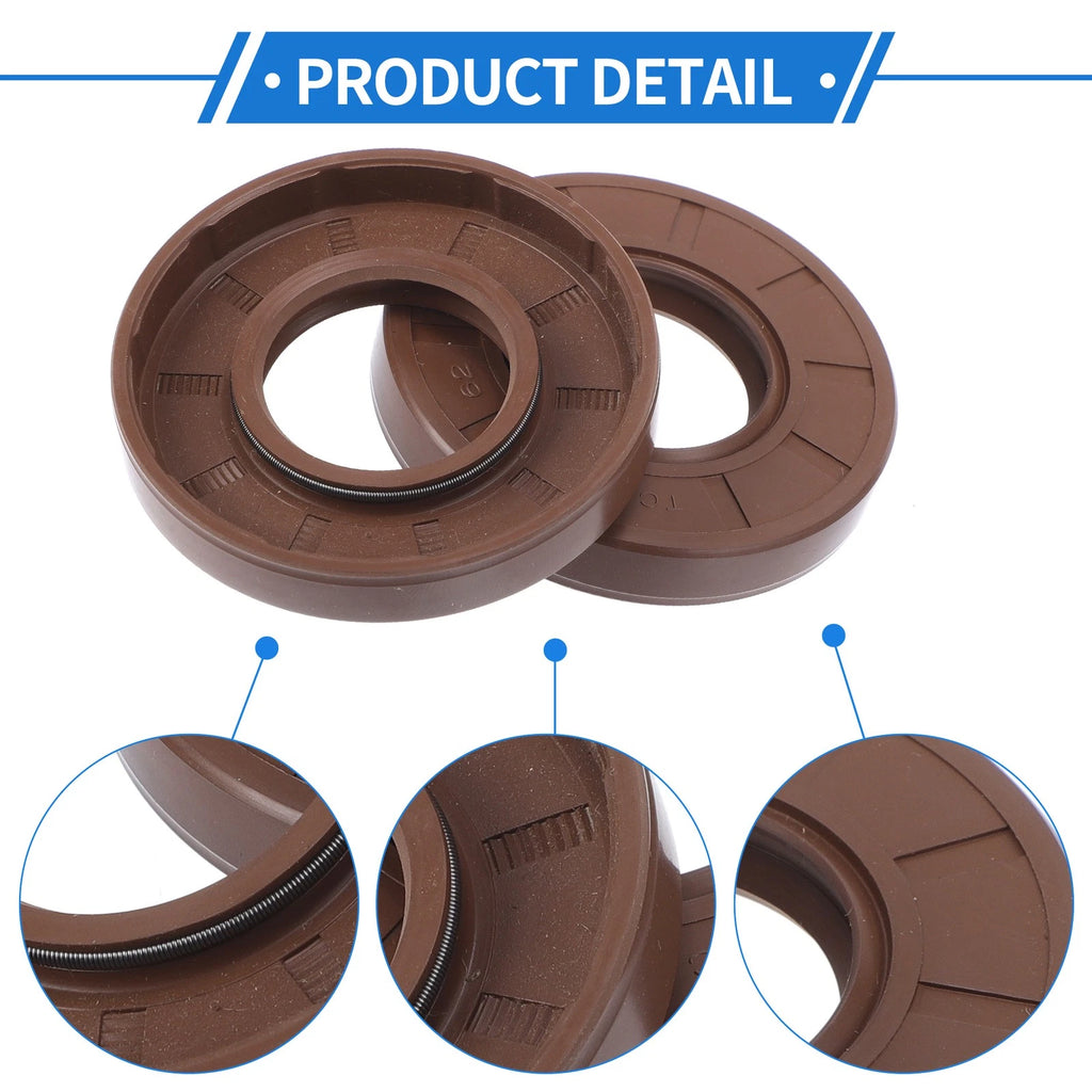 2X Oil Seal Rotary Shaft Seal FKM Rubber 30x62x10mm  