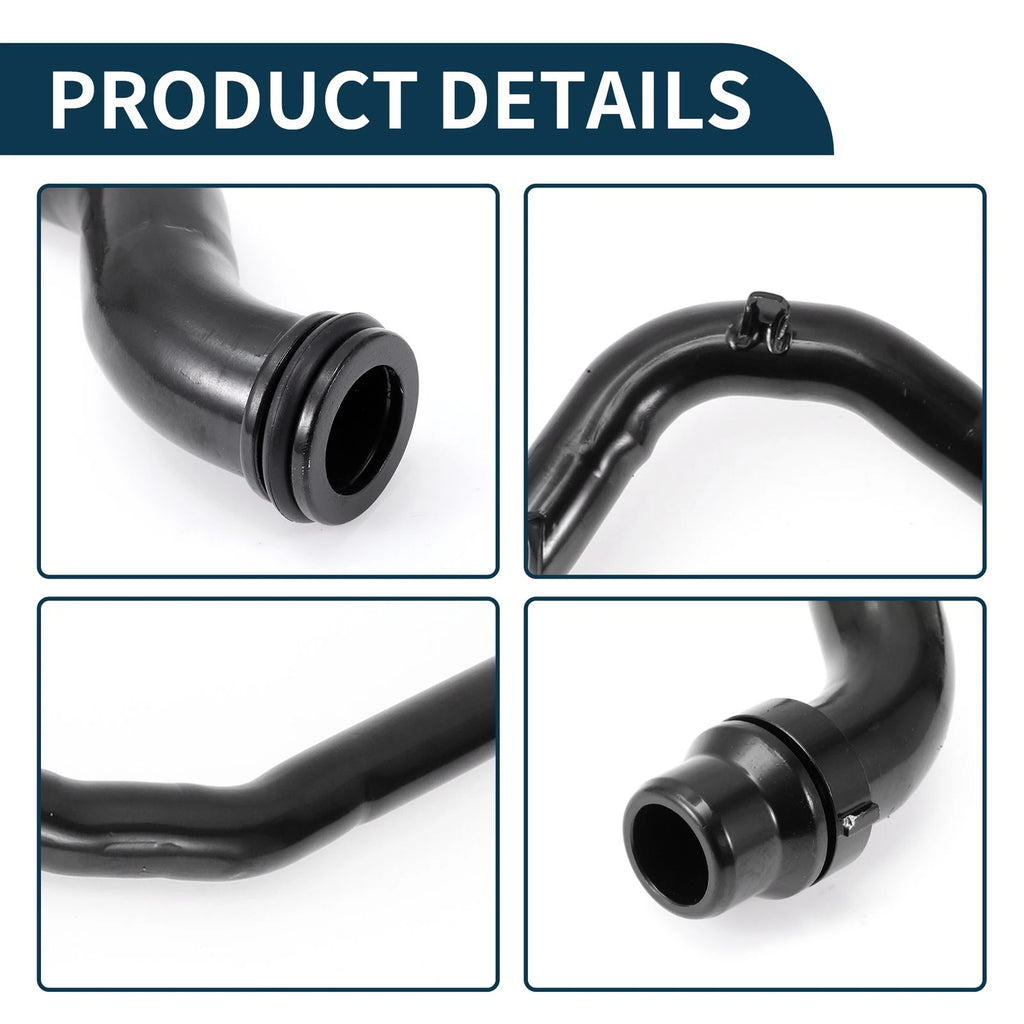Radiator Hose Coolant Pipe for Audi A6 (2005–2011) No. 06E121065J Iron Black