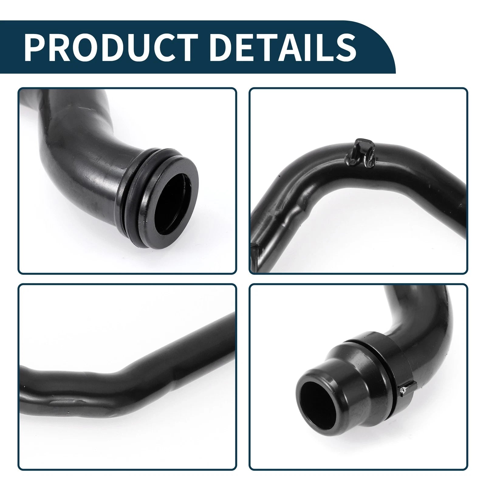 Radiator Hose Coolant Pipe for Audi A6 (2005–2011) No. 06E121065J Iron Black