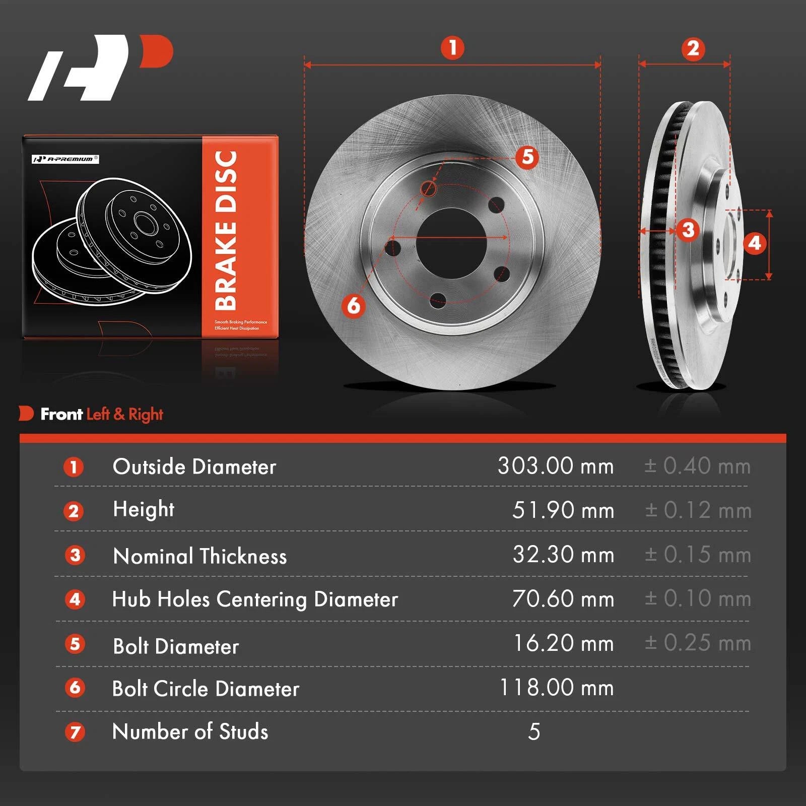 Front Disc Brake Rotors for Chevrolet Impala and Camaro (2000–2005)