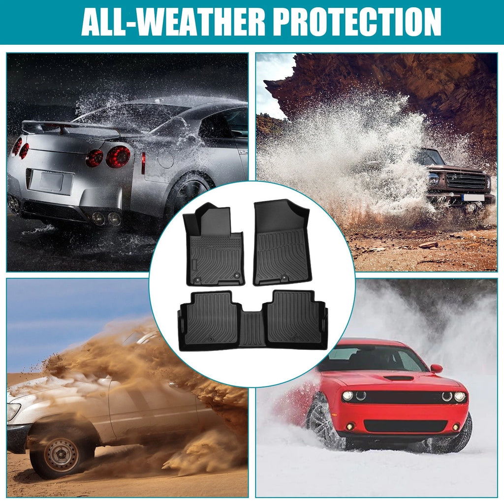 Set of 3D Floor Mats for Kia Optima (2016–2020) Waterproof TPE Rubber