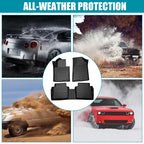 Set of 3D Floor Mats for Kia Optima (2016–2020) Waterproof TPE Rubber