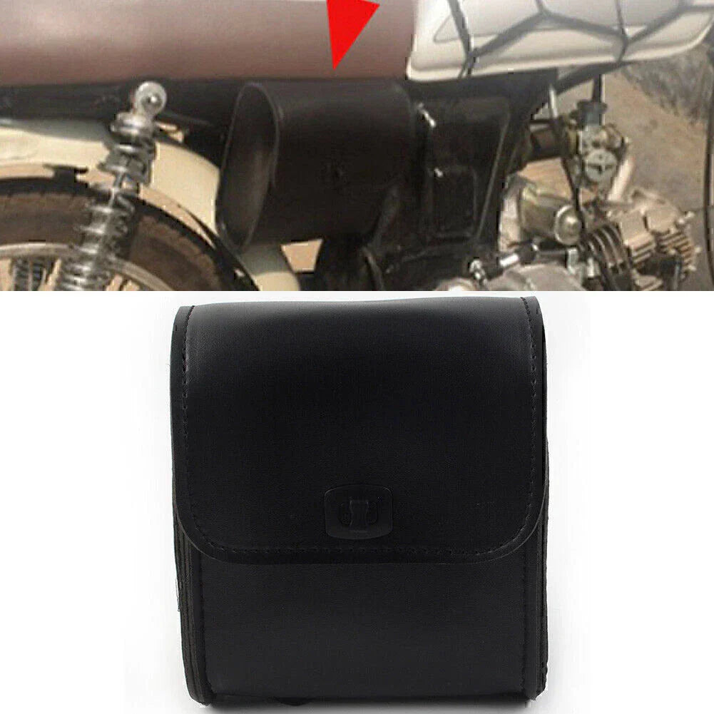 Black Motorcycle Saddle Tool Bag Storage for Universal Fit