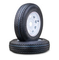 2 Free Country Trailer Tire Rims ST205/75D14 6-Ply 5 Lug x 4.5" White Spoke