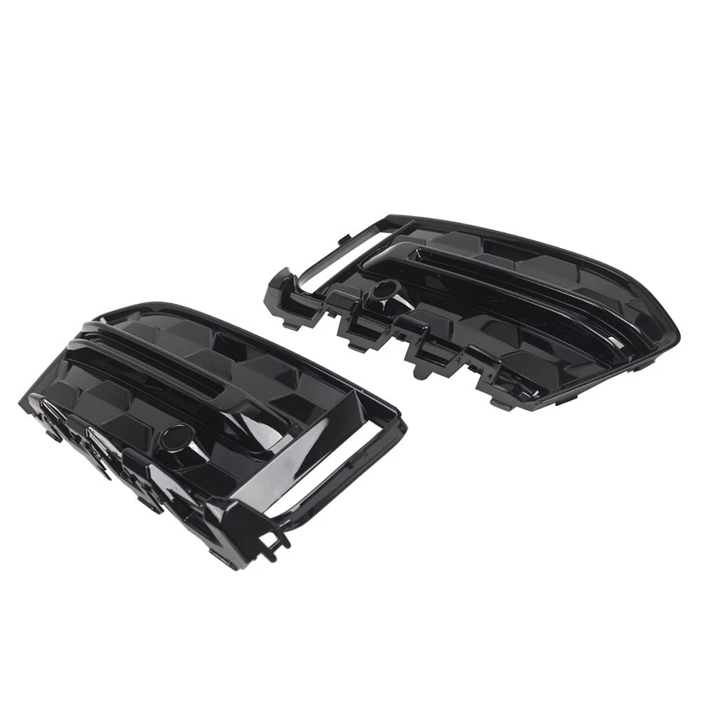 2X Front Lower Fog Light Frame Cover Glossy Black for Audi A6 C8 S6 (2023–2025)
