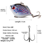 3D Printed VIB Fishing Lure Hard Bait 4.5cm 8g Multi Color for Water Depths