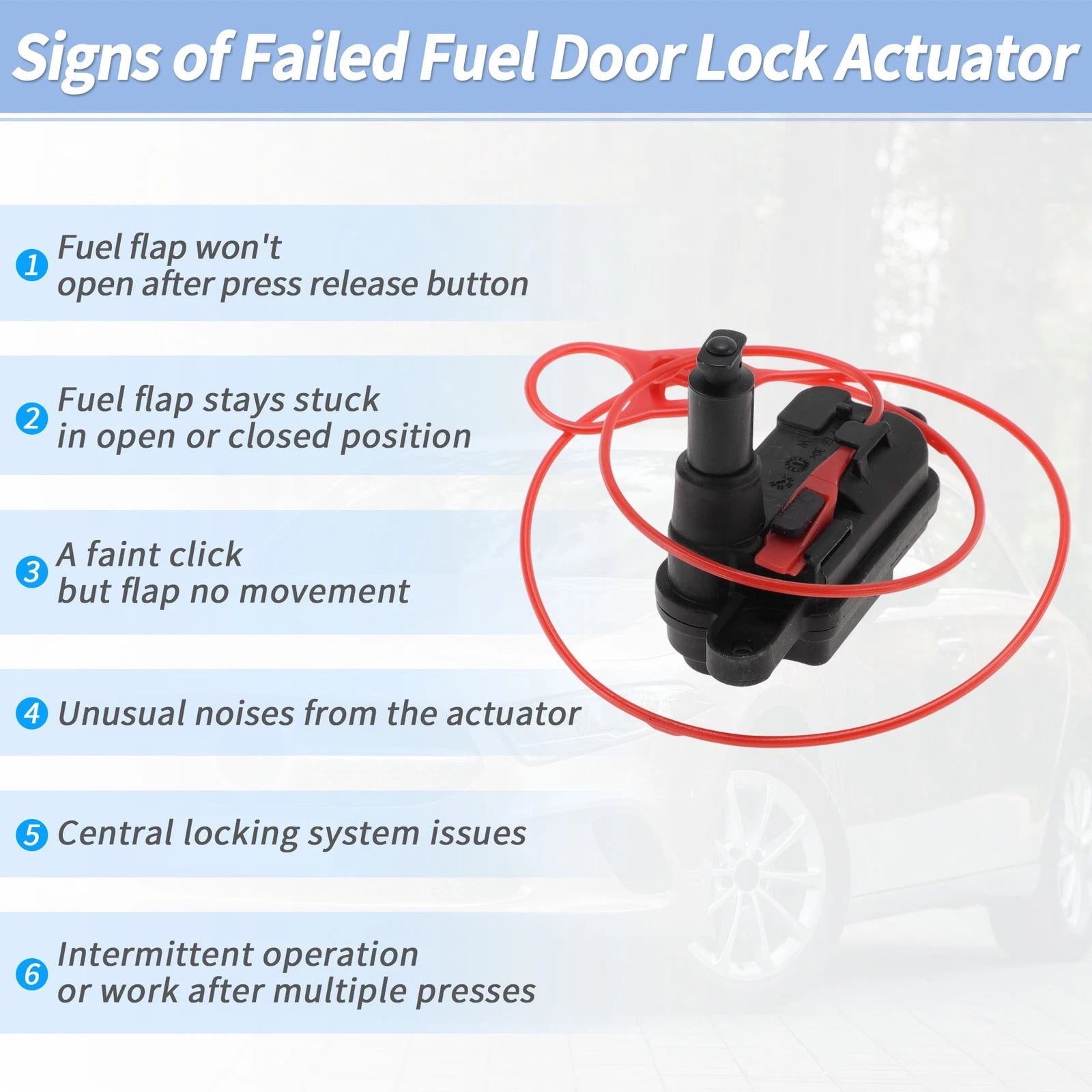 4KD862153 Fuel Filler Flap Door Latch Lock Actuator Motor for Audi A6 (2019–2023)