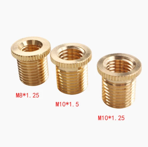 6Pcs Gear Shift Knob Adapter Nut Insert Kit M10x1.25 M10x1.5 M8x1.25