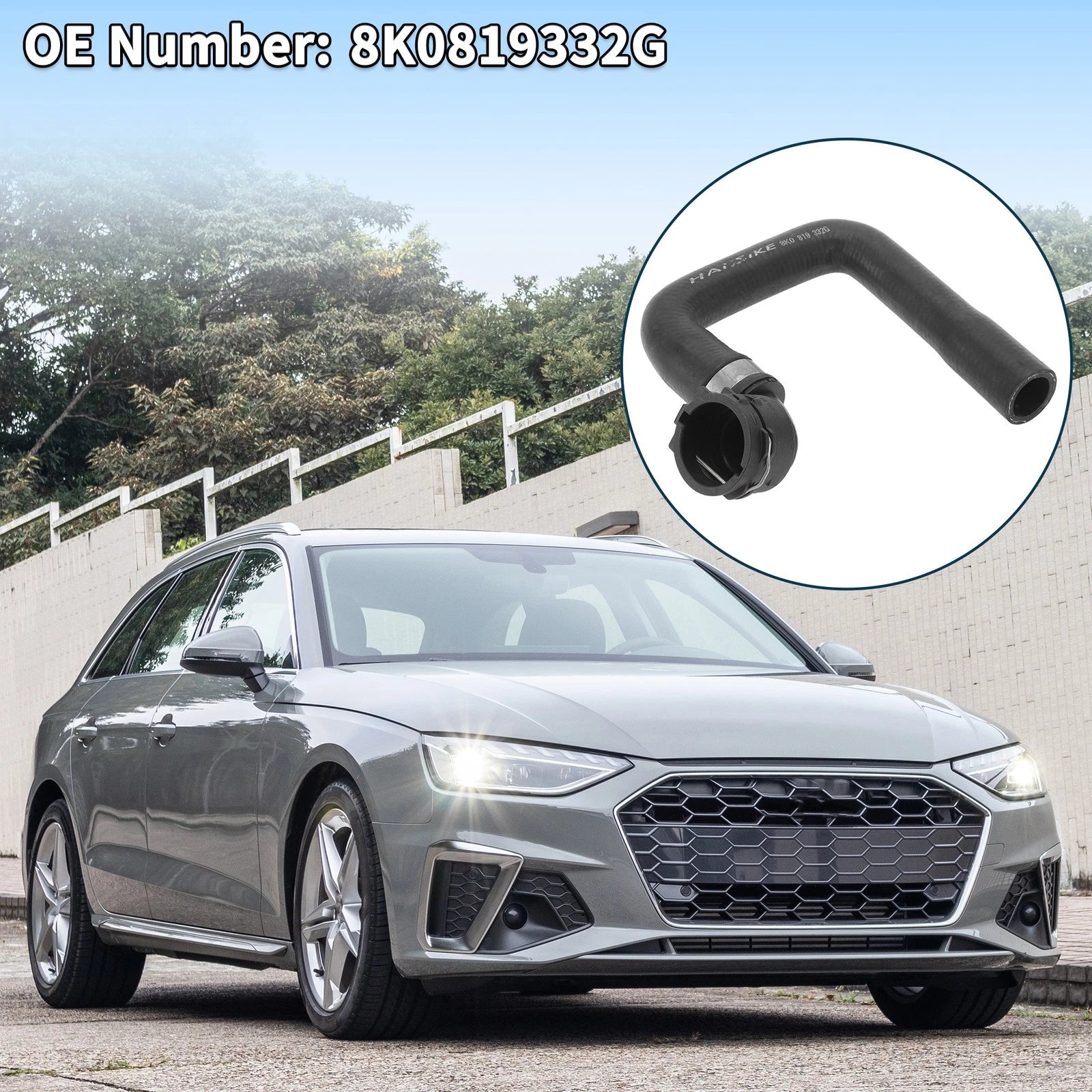 Radiator Hose Heating Water Pipe for Audi A4 (2014) No. 8K0819332G Rubber