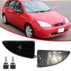 2X Smoked White LED Front Bumper Fog Lights for Ford Focus (2000–2004)