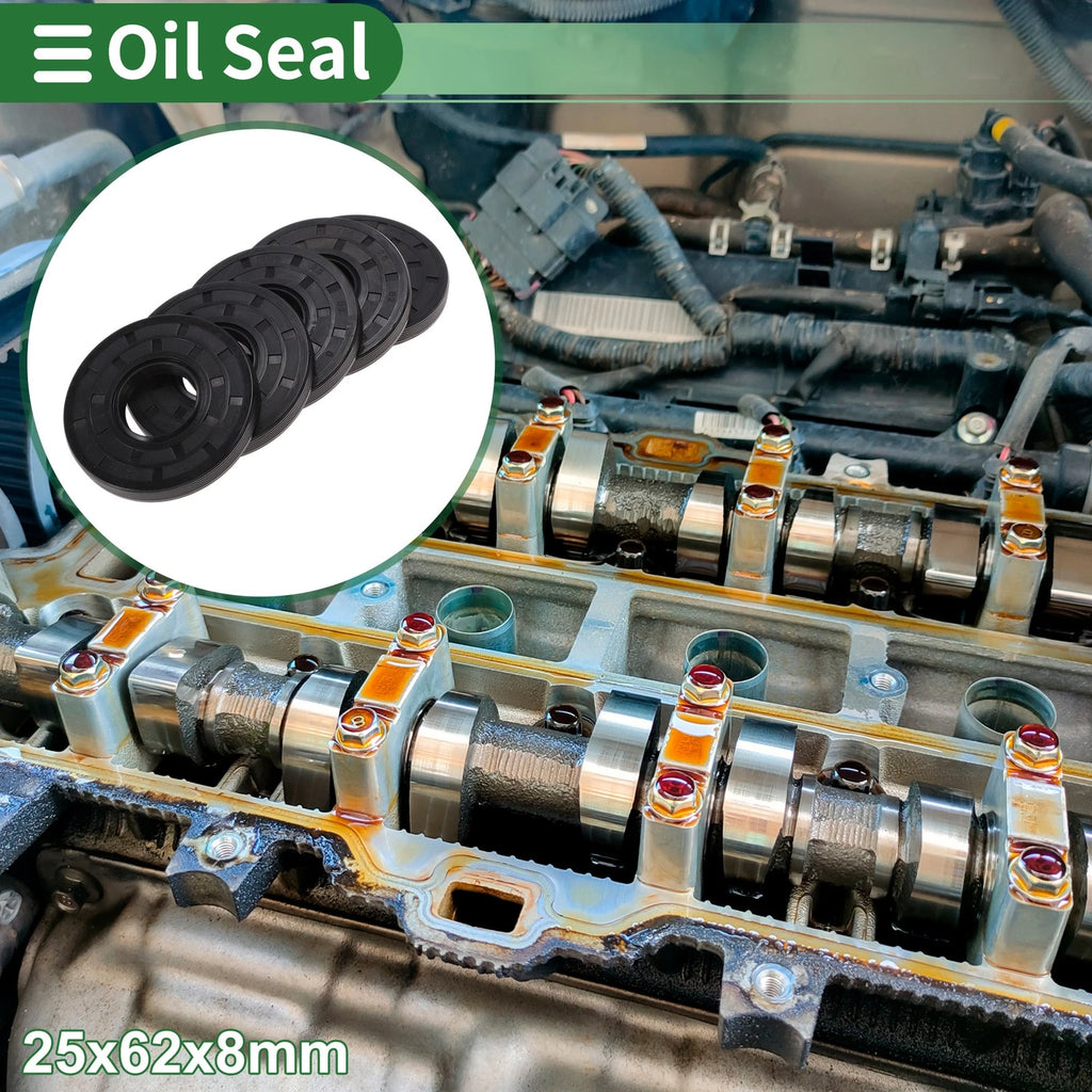 Set of 5 Oil Seals NBR Rubber 25x62x8mm for Various Models 