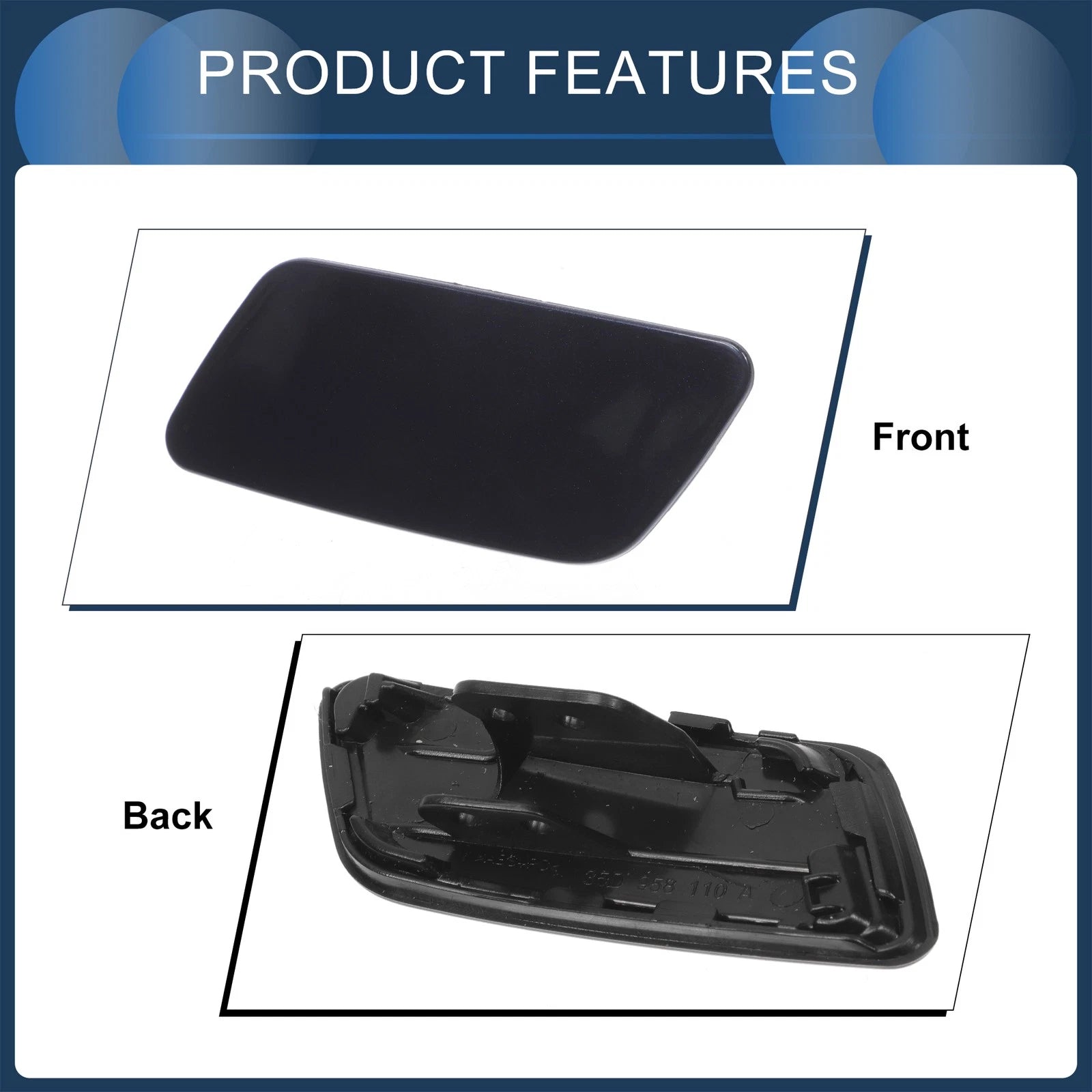 Front Right Washer Nozzle Cover Cap for Volkswagen Passat CC (2008–2012) Blue
