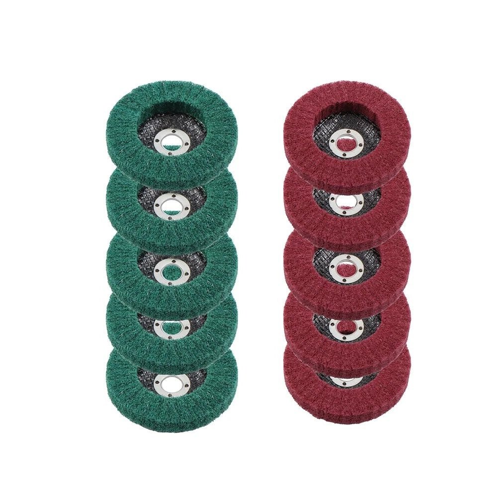 Set of 10 Flap Discs 180 & 320 Grit for 4 Inch Angle Grinder