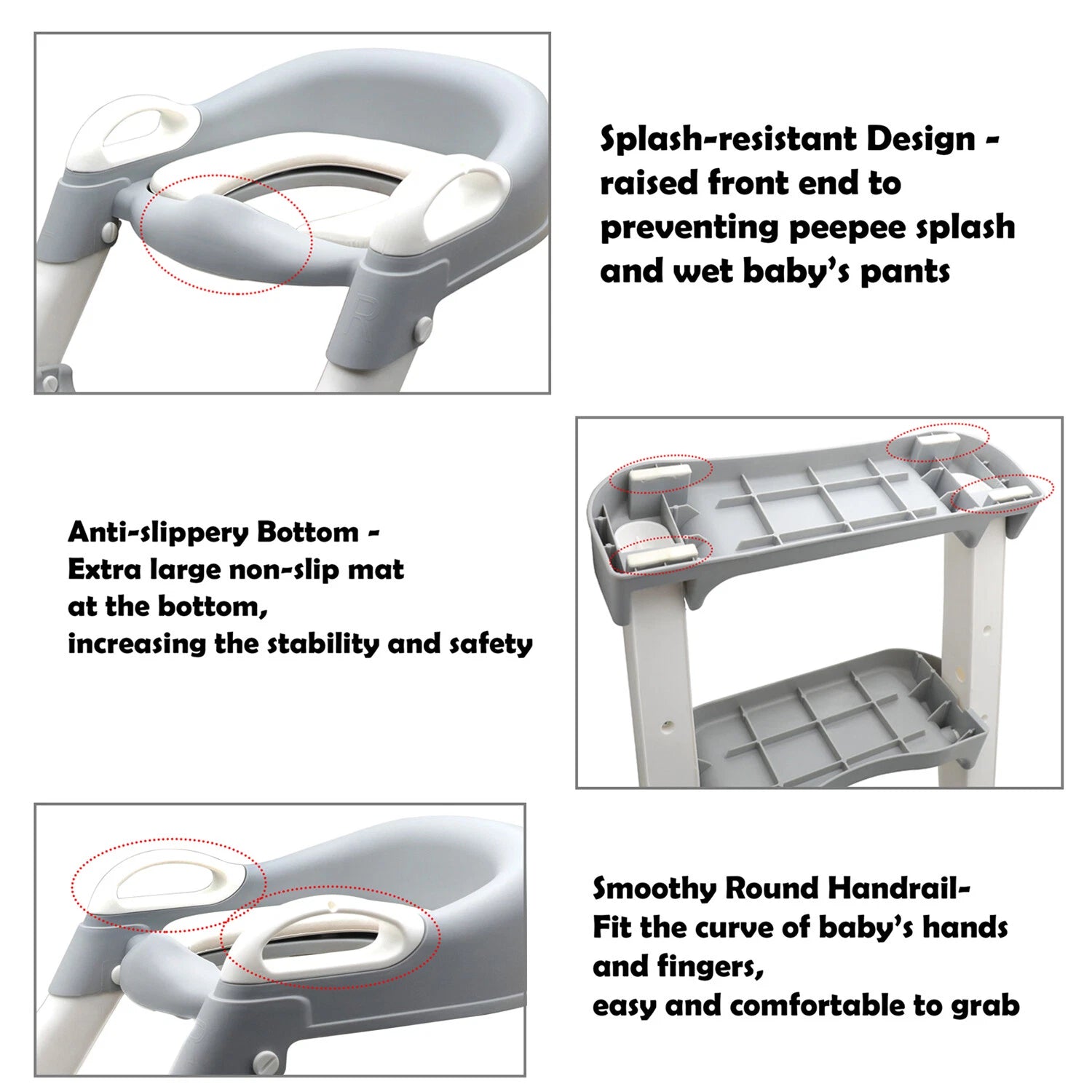 Toddler Potty Training Seat with Ladder for Kids (Fits Most Toilets)