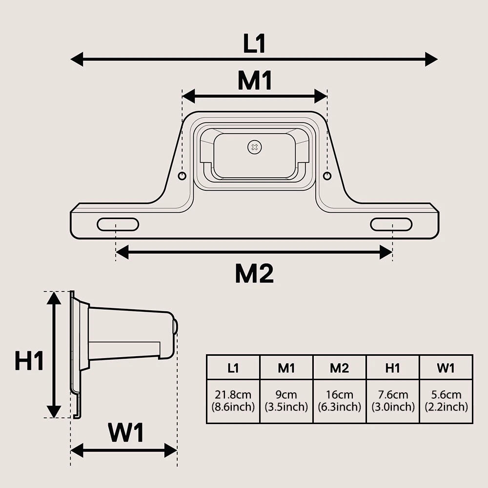 LED License Plate Light for Universal Trailer UTV ATV Truck (Black Bracket Mount)