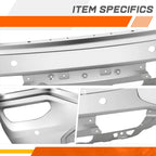 Front Bumper Face Bar for GMC Sierra 1500 Limited (2016–2019) w/ Sensor Holes