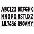 Boat Registration Sticker Decals A-Z Letters 0-9 Numbers Black