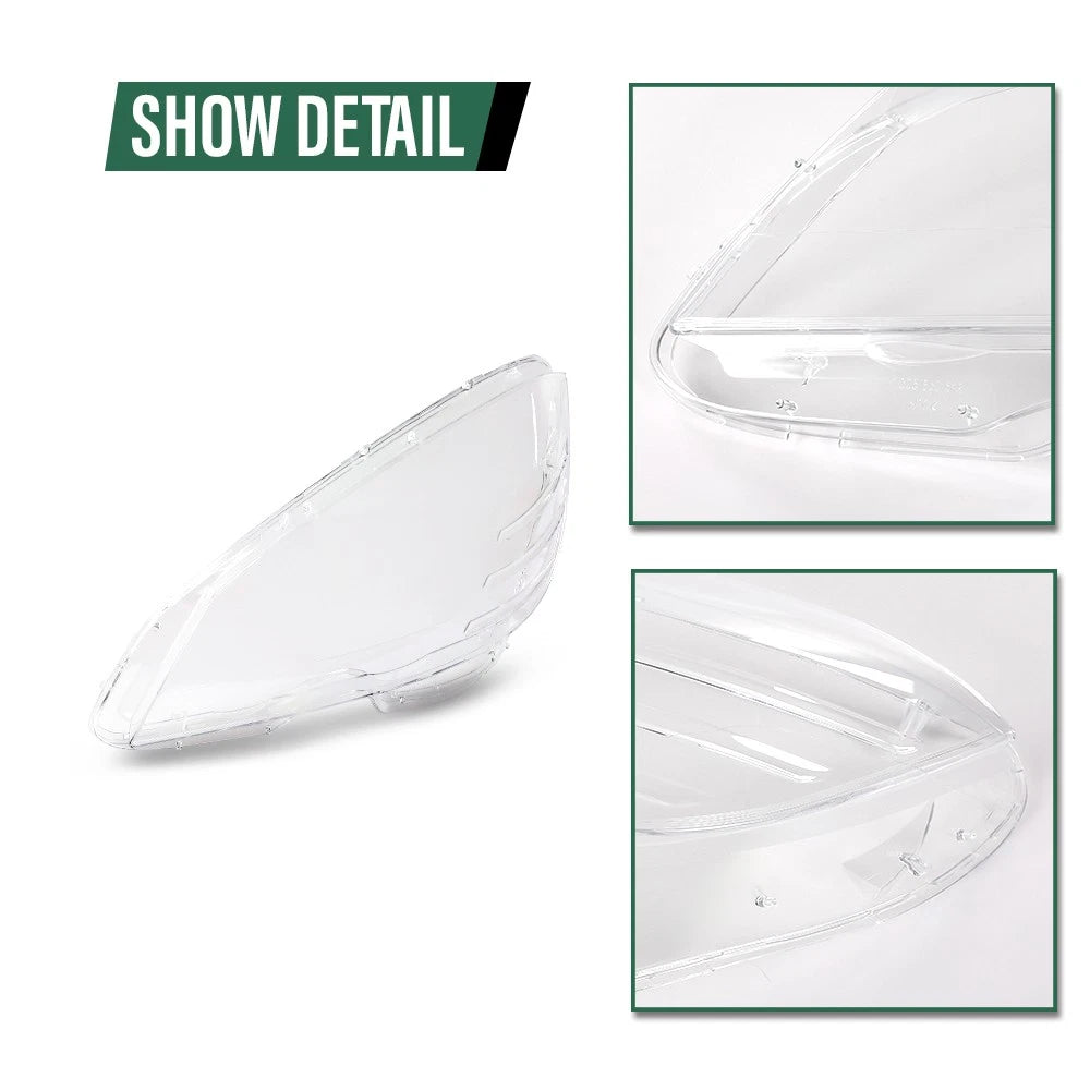 Pair Headlight Lens Covers for Mercedes Benz C-Class (2008–2011)