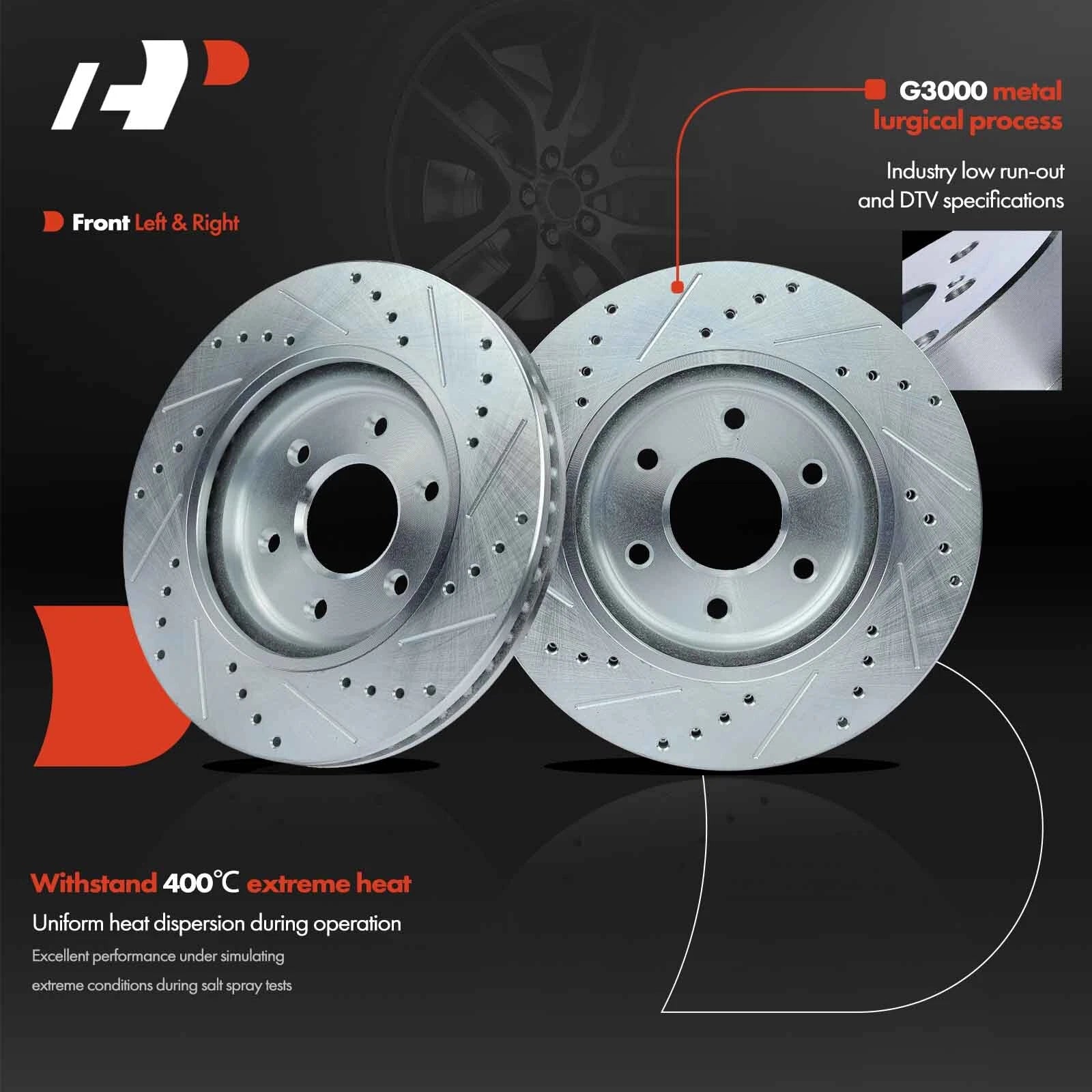 Front Drilled Brake Rotors for Nissan Frontier Pathfinder (2005–2023)