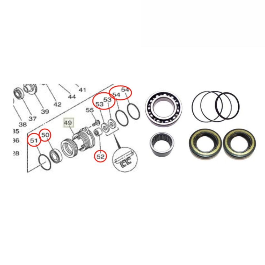 Lower Casing Cap Repair Kit for Yamaha Outboard Parsun 25 30 HP (6L2-45361-03-8D)