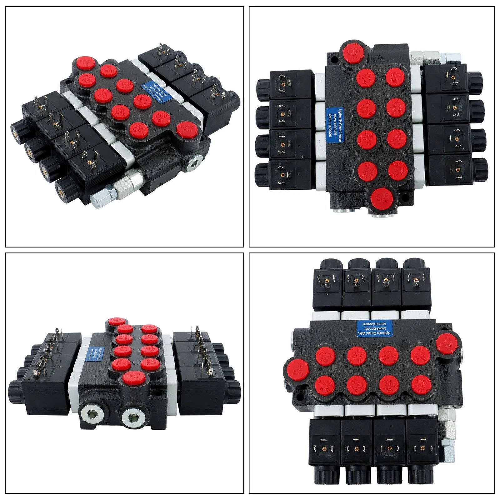 4 Spool Hydraulic Control Valve for 12V DC Systems (13 GPM, 3600 PSI)