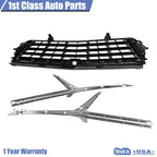 Black Front Bumper Upper Grille Chrome Trim for Chevy Equinox (2022-2023)