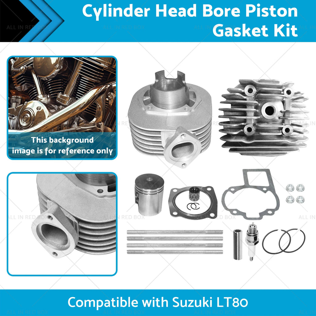 Cylinder Head Bore Piston Gasket Kit for Suzuki Quadsport LT80 (1987–2006)