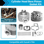 Cylinder Head Bore Piston Gasket Kit for Suzuki Quadsport LT80 (1987–2006)