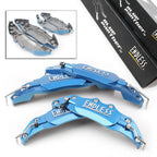 4 Pcs 3D Metal Brake Caliper Covers for Universal Car Front & Rear Blue