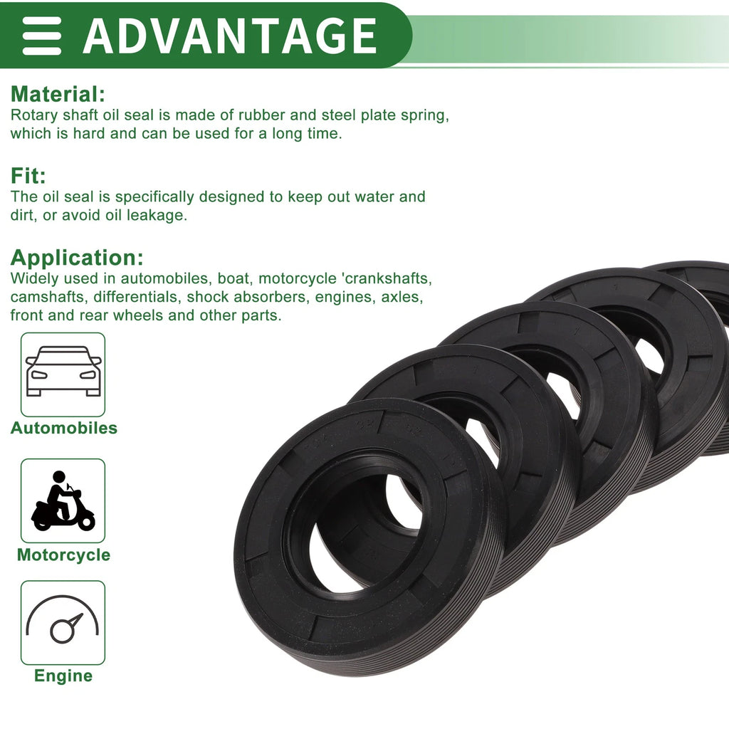 Set of 5 Oil Seals NBR Rubber 32x62x12mm for Automotive Applications
