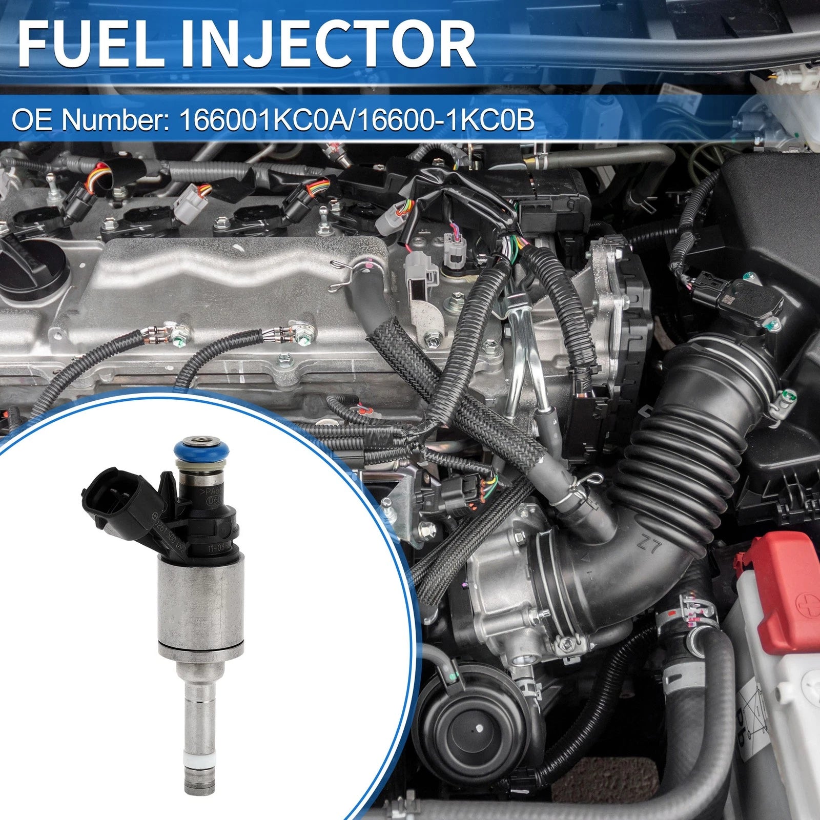 Fuel Injector No. 166001KC0A/16600-1KC0B for Nissan Juke 1.6T (2011–2017)