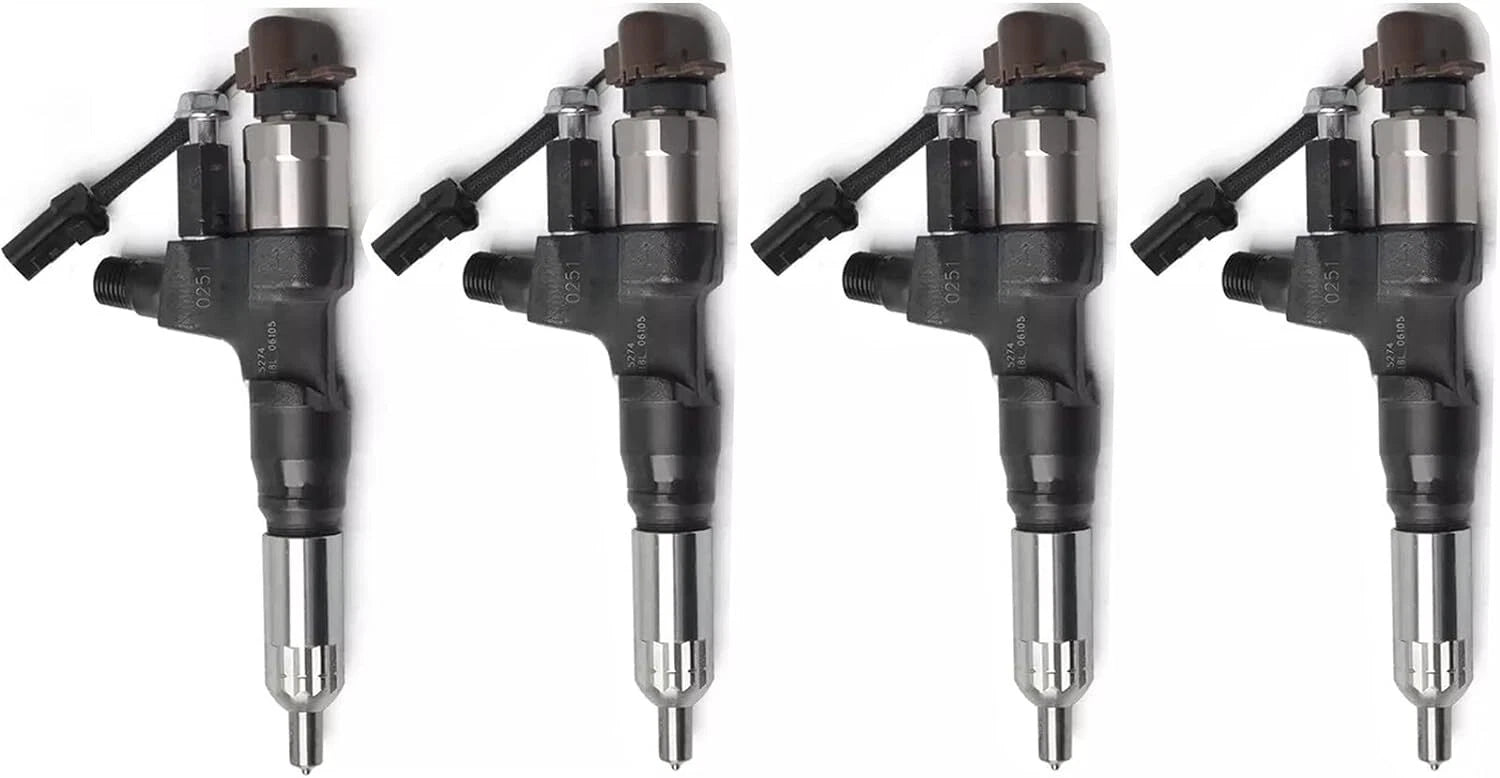 Set of 4 Fuel Injectors 095000-5270 23670-E0250 095000-5274 for Hino 500 (J08E)