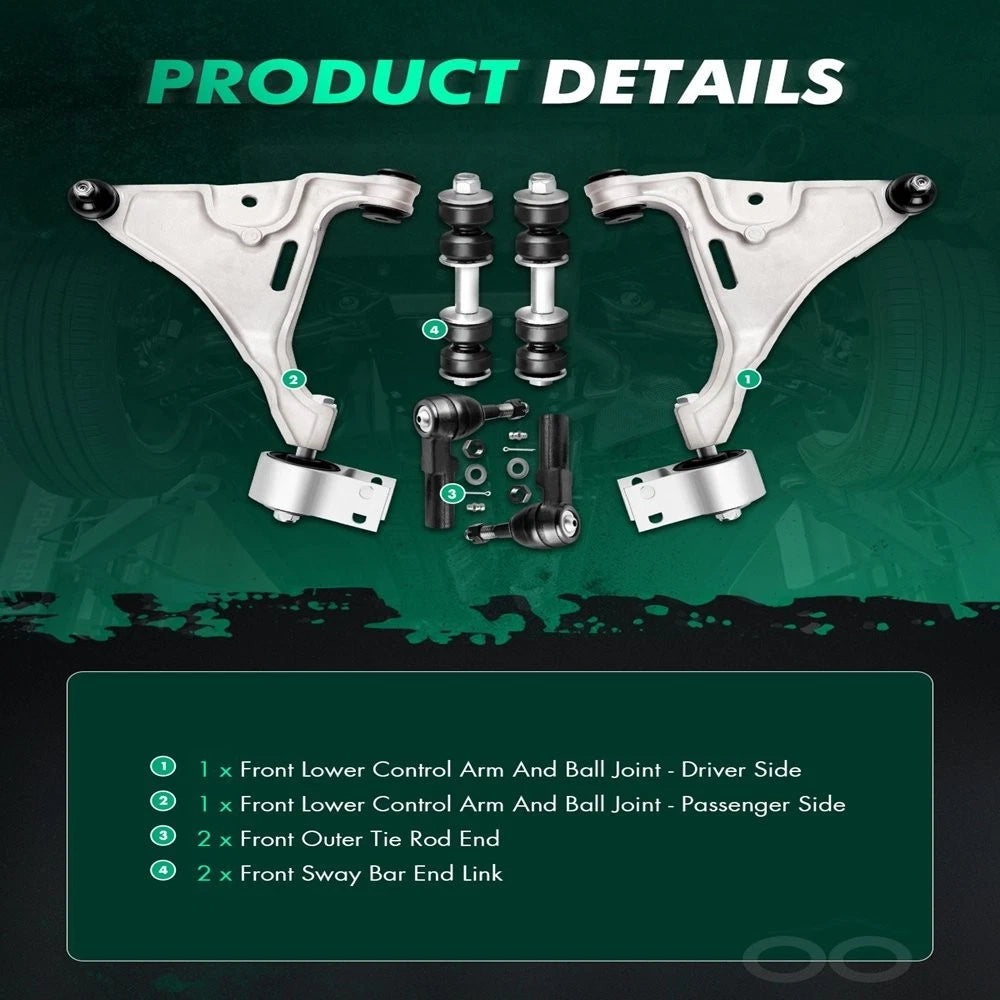 6pcs Complete Front Suspension Kit for Buick Lucerne & Cadillac DTS (2006–2011)