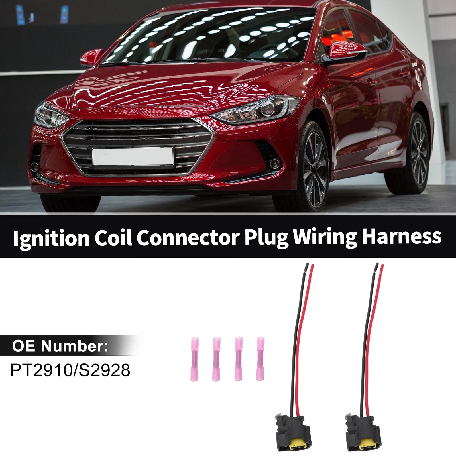 2X Ignition Coil Connector Plug for Kia Forte 1.8L 2.0L (2014–2015) No.PT2910/S2928