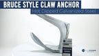 16.5 lb Bruce Style Claw Anchor for Marine Use (Solid Galvanized Steel)