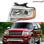 Halogen Projector Headlight for Ford Expedition (2015–2017) Chrome Left