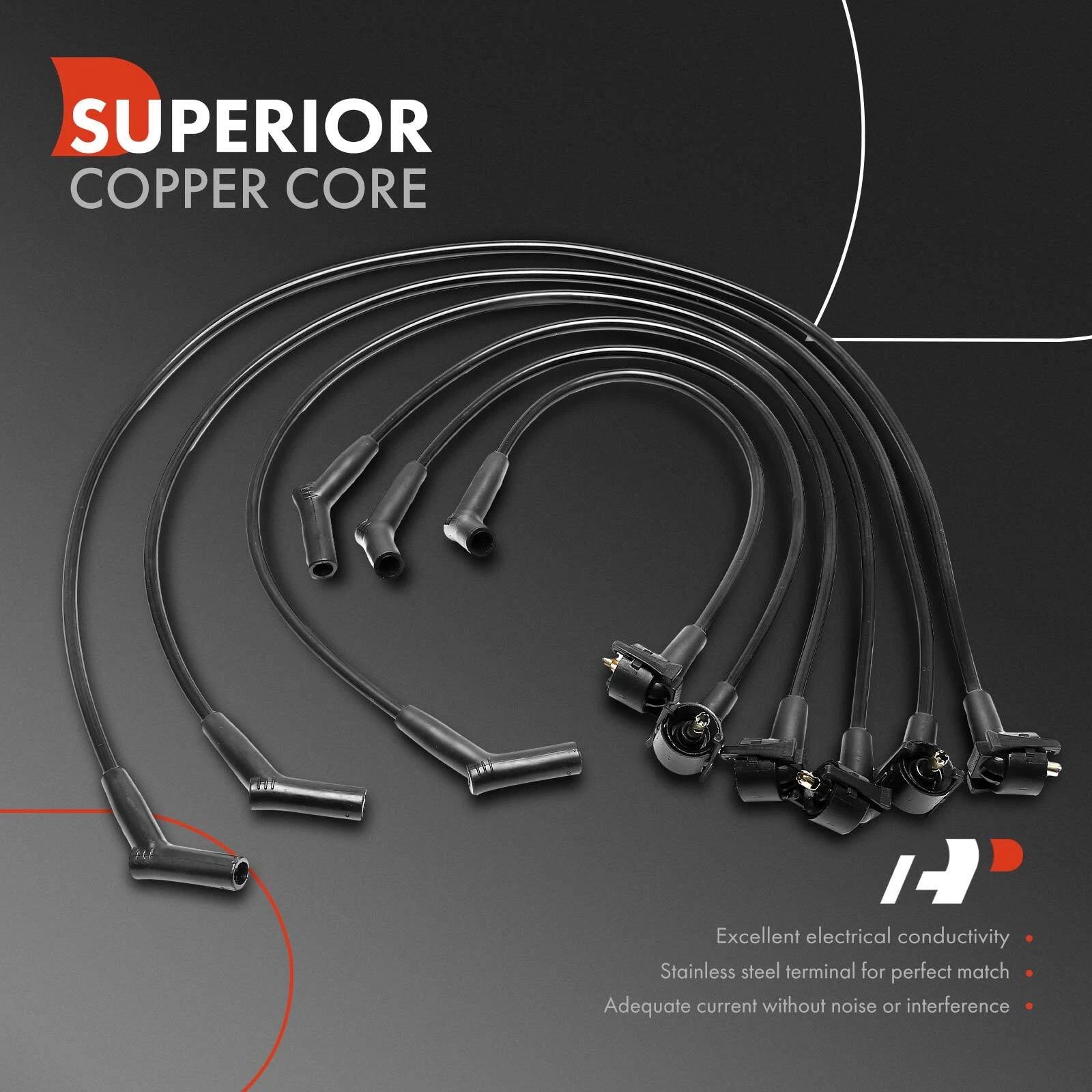 Set of 6 Spark Plug Wire Sets for Ford Windstar V6 (1995-2003)
