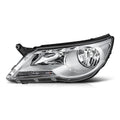 Left Side Headlight Lamp for VW Tiguan (2009–2011) OE Style Chrome Housing Clear Lens