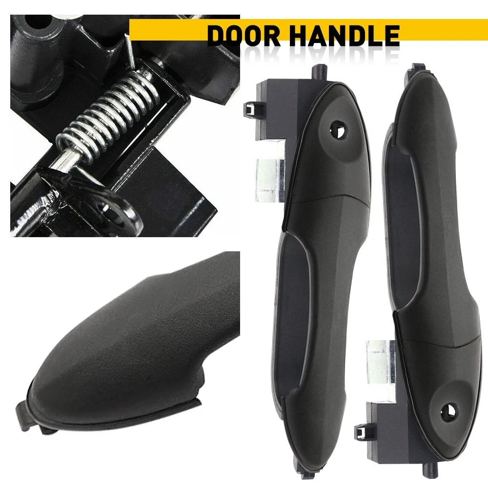 Set of 2 Exterior Side Door Handles + Brackets for Ford (2000–2007)