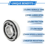 6204NR Deep Groove Ball Bearing for Scooter Skateboard Wheel (P0)