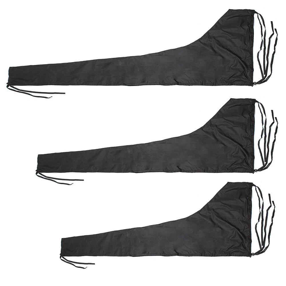 Sail Cover for Boat (9-13ft) - Waterproof Black Mainsail Boom Cover
