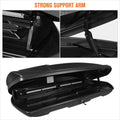Cargo Roof Top Mounted Storage Box w/Lock & Brackets for Universal Fit (80"L x 30"W x 13"H)