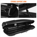 Cargo Roof Top Mounted Storage Box w/Lock & Brackets for Universal Fit (80"L x 30"W x 13"H)